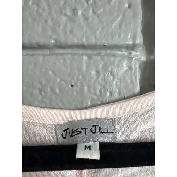 Just Jill Flounce Hem Peplum Light Pink Tank Top size M - Picture 2 of 3